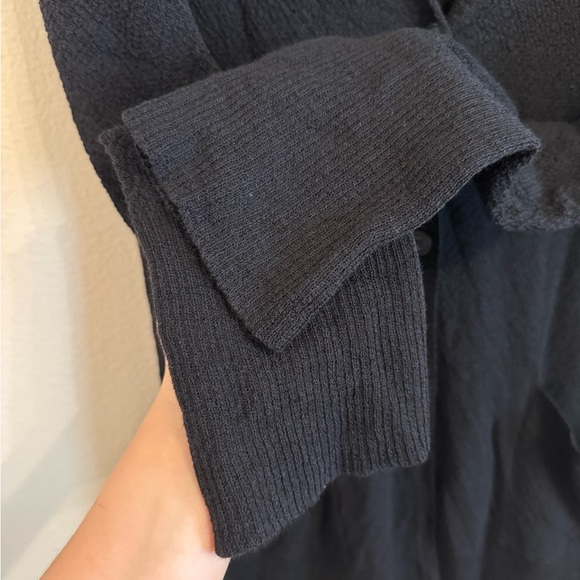 Eileen Fisher 100% Wool Cardigan Sweater Black Xl - Picture 5 of 13